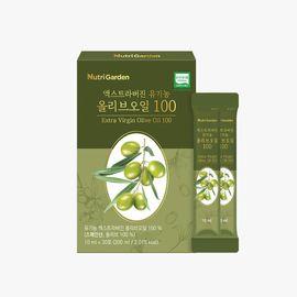 NutriGarden Extra Virgin Organic Olive Oil 100 Cold Pressed Spanish Arbequina Single Variety Stick 30 Pouches _ Made in Korea